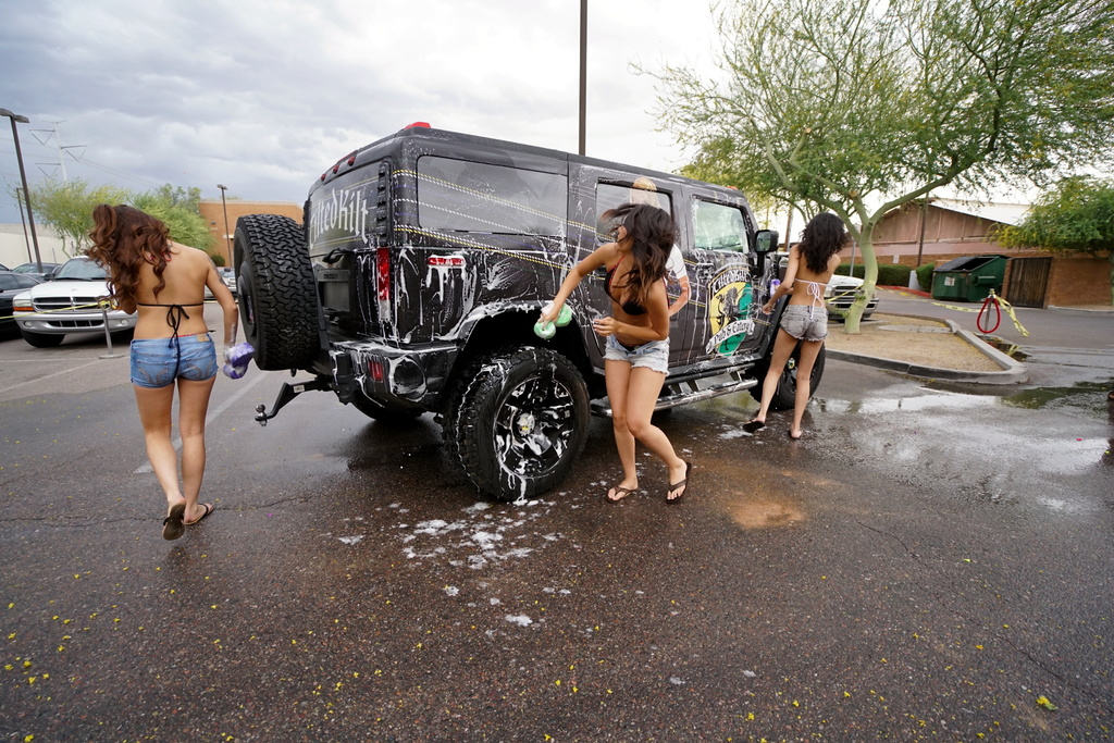 Charity Bikini Car wash photos